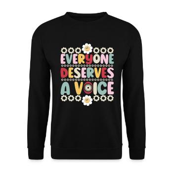 Groovy Speech Language Pathologist SLP - Unisex Sweatshirt - black - Front - Alina (178cm) & Michal (187cm)