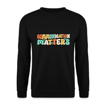 Groovy Speech Language Pathologist SLP - Unisex Sweatshirt - black - Front - Alina (178cm) & Michal (187cm)