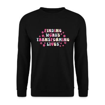 Groovy Speech Language Pathologist SLP - Unisex Sweatshirt - black - Front - Alina (178cm) & Michal (187cm)