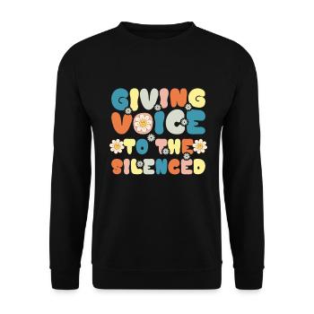 Groovy Speech Language Pathologist SLP - Unisex Sweatshirt - black - Front - Alina (178cm) & Michal (187cm)