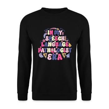 Groovy Speech Language Pathologist SLP - Unisex Sweatshirt - black - Front - Alina (178cm) & Michal (187cm)