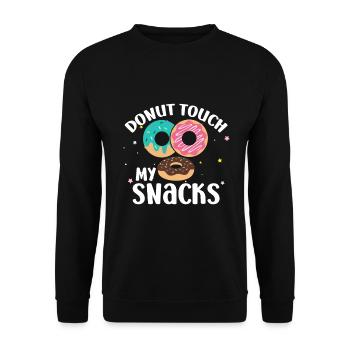 Donut sur le thème Donut pulvérisé drôle mignon - Sweat-shirt Unisexe - noir - Devant - Alina (178cm) & Michal (187cm)