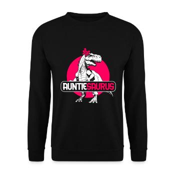 Tanteaurus T Rex Dinosaur Aunt Saurus Family - Unisex Sweatshirt - black - Front - Alina (178cm) & Michal (187cm)