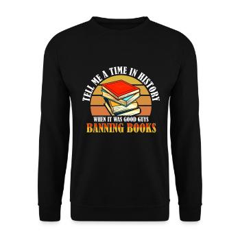 Banned Books Lovers Read Book Books - Unisex Sweatshirt - black - Front - Alina (178cm) & Michal (187cm)