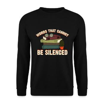 Banned Books Lovers Read Book Books - Unisex Sweatshirt - black - Front - Alina (178cm) & Michal (187cm)