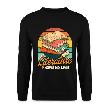 Banned Books Lovers Read Book Books - Unisex Sweatshirt - black - Front - Alina (178cm) & Michal (187cm)