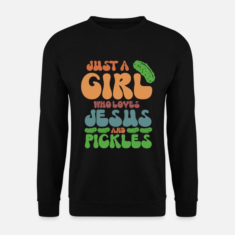 Pickles & Jesus Pickle Vegetable Growing - Unisex Sweatshirt - black