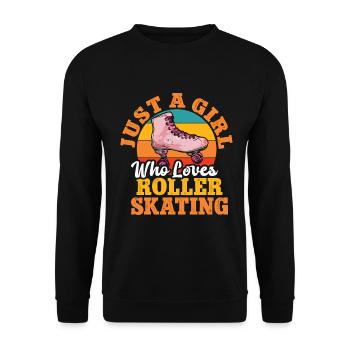 Roller Skates Funny 80s Roller Disco Skating - Unisex Sweatshirt - black - Front - Alina (178cm) & Michal (187cm)