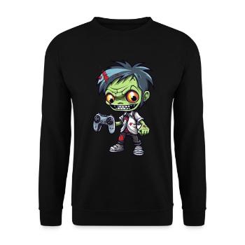 Mignon Zombie Joueur Gaming Zombie Lover - Sweat-shirt Unisexe - noir - Devant - Alina (178cm) & Michal (187cm)