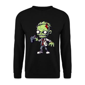 Mignon Zombie Joueur Gaming Zombie Lover - Sweat-shirt Unisexe - noir - Devant - Alina (178cm) & Michal (187cm)