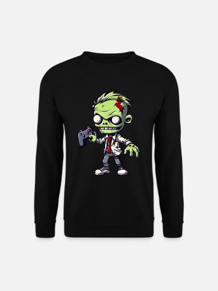 Netter Zombie Spieler Gaming Zombie Liebhaber - Unisex Pullover - Schwarz