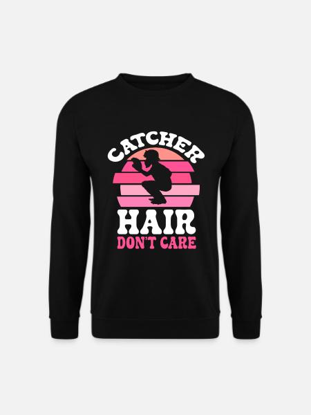 Catcher Softball Lover Bat Ball - Unisex Sweatshirt - black