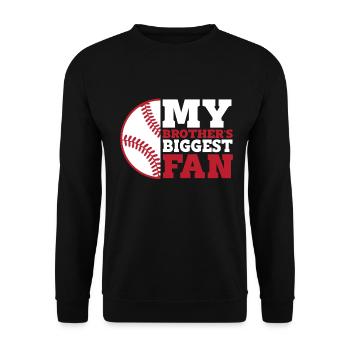 Frère Fan De Baseball Jouant Au Baseball Drôles De Garçons - Sweat-shirt Unisexe - noir - Devant - Alina (178cm) & Michal (187cm)