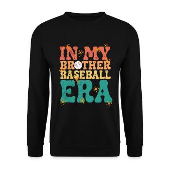 Frère Fan De Baseball Jouant Au Baseball Drôles De Garçons - Sweat-shirt Unisexe - noir - Devant - Alina (178cm) & Michal (187cm)