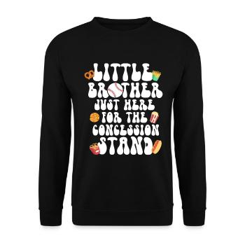Frère Fan De Baseball Jouant Au Baseball Drôles De Garçons - Sweat-shirt Unisexe - noir - Devant - Alina (178cm) & Michal (187cm)