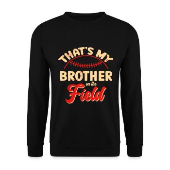 Frère Fan De Baseball Jouant Au Baseball Drôles De Garçons - Sweat-shirt Unisexe - noir - Devant - Alina (178cm) & Michal (187cm)