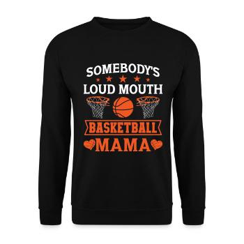 Basketball Mom Basketball Mom Sweet Mom - Unisex Sweatshirt - black - Front - Alina (178cm) & Michal (187cm)