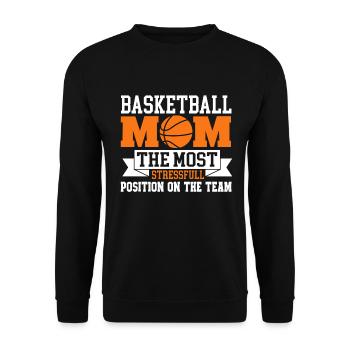 Basketball Mom Basketball Mom Sweet Mom - Unisex Sweatshirt - black - Front - Alina (178cm) & Michal (187cm)