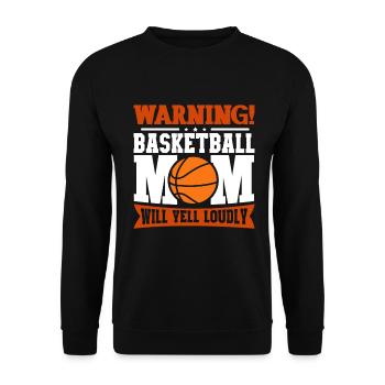 Basketball Mom Basketball Mom Sweet Mom - Unisex Sweatshirt - black - Front - Alina (178cm) & Michal (187cm)