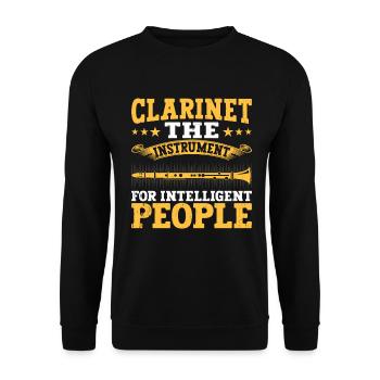 Clarinetist Clarinet Playing Bass Musician - Unisex Sweatshirt - black - Front - Alina (178cm) & Michal (187cm)