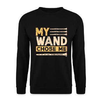 Clarinetist Clarinet Playing Bass Musician - Unisex Sweatshirt - black - Front - Alina (178cm) & Michal (187cm)