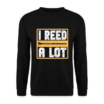 Clarinetist Clarinet Playing Bass Musician - Unisex Sweatshirt - black - Front - Alina (178cm) & Michal (187cm)