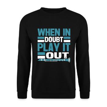 Clarinetist Clarinet Playing Bass Musician - Unisex Sweatshirt - black - Front - Alina (178cm) & Michal (187cm)