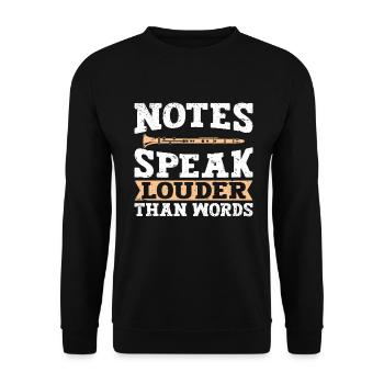 Clarinetist Clarinet Playing Bass Musician - Unisex Sweatshirt - black - Front - Alina (178cm) & Michal (187cm)