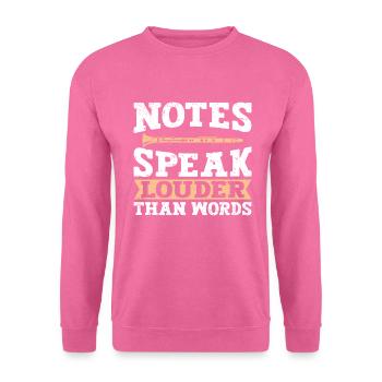 Clarinettiste Clarinette Jouant de la basse - Sweat-shirt Unisexe - rose - Devant