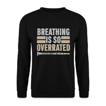 Clarinetist Clarinet Playing Bass Musician - Unisex Sweatshirt - black - Front - Alina (178cm) & Michal (187cm)