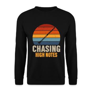 Clarinetist Clarinet Playing Bass Musician - Unisex Sweatshirt - black - Front - Alina (178cm) & Michal (187cm)
