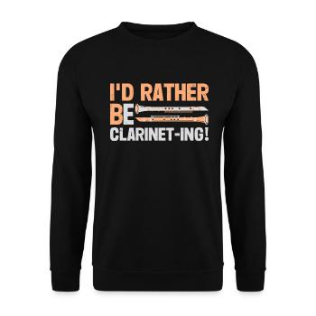 Clarinetist Clarinet Playing Bass Musician - Unisex Sweatshirt - black - Front - Alina (178cm) & Michal (187cm)