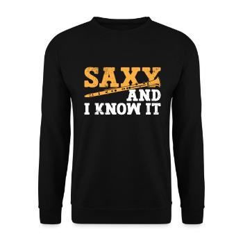 Clarinetist Clarinet Playing Bass Musician - Unisex Sweatshirt - black - Front - Alina (178cm) & Michal (187cm)