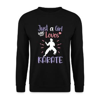 Karate Girl Martial Arts Women Karate Kick - Unisex Pullover - Schwarz - Vorne - Alina (178cm) & Michal (187cm)