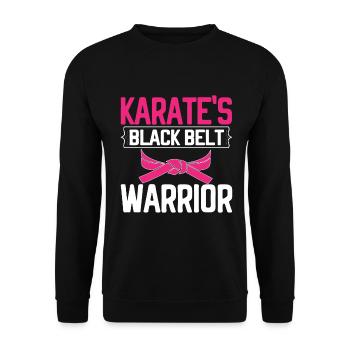 Karate Girl Martial Arts Women Karate Kick - Unisex Pullover - Schwarz - Vorne - Alina (178cm) & Michal (187cm)