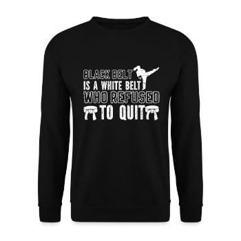 Karate Girl Martial Arts Women Karate Kick - Unisex Pullover - Schwarz - Vorne - Alina (178cm) & Michal (187cm)