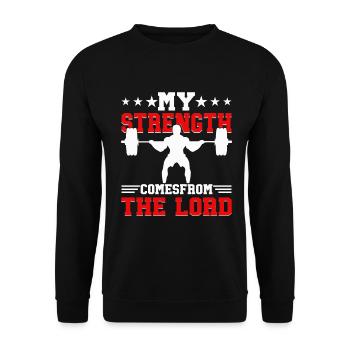 Jesus Christian Gym Workout - Unisex Sweatshirt - black - Front - Alina (178cm) & Michal (187cm)