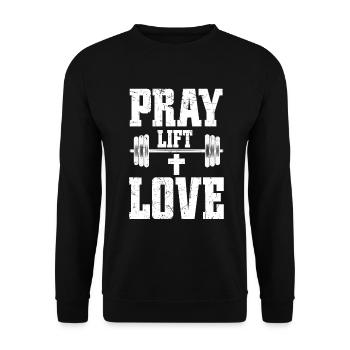 Jesus Christian Gym Workout - Unisex Sweatshirt - black - Front - Alina (178cm) & Michal (187cm)
