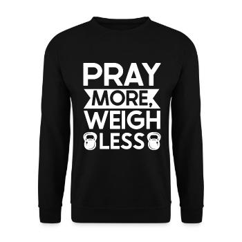 Jesus Christliches Fitnessstudio Workout - Unisex Pullover - Schwarz - Vorne - Alina (178cm) & Michal (187cm)
