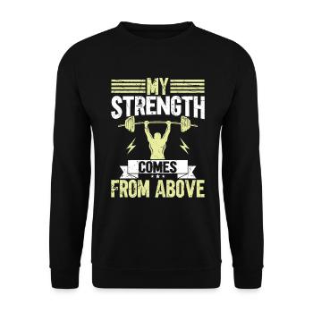 Jesus Christian Gym Workout - Unisex Sweatshirt - black - Front - Alina (178cm) & Michal (187cm)
