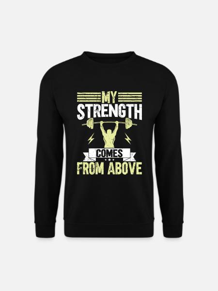 Jesus Christliches Fitnessstudio Workout - Unisex Pullover - Schwarz
