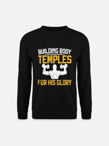 Jesus Christian Gym Workout - Unisex Sweatshirt - black