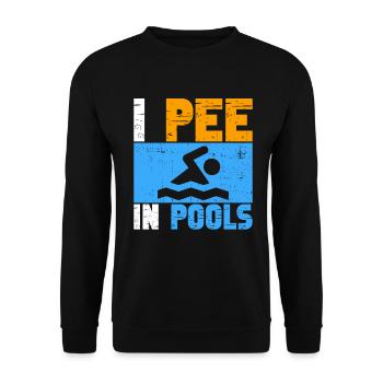 Ich Pinkle In Pools Lustige Witze Sarkastische - Unisex Pullover - Schwarz - Vorne - Alina (178cm) & Michal (187cm)