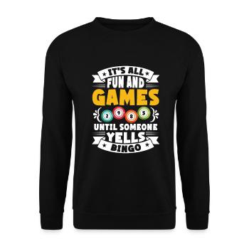 Joueur de bingo Gagnant de la loterie Bingo - Sweat-shirt Unisexe - noir - Devant - Alina (178cm) & Michal (187cm)