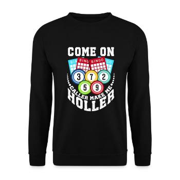 Joueur de bingo Gagnant de la loterie Bingo - Sweat-shirt Unisexe - noir - Devant - Alina (178cm) & Michal (187cm)