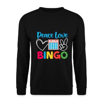 Joueur de bingo Gagnant de la loterie Bingo - Sweat-shirt Unisexe - noir - Devant - Alina (178cm) & Michal (187cm)