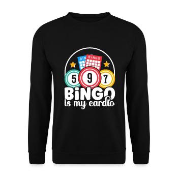 Joueur de bingo Gagnant de la loterie Bingo - Sweat-shirt Unisexe - noir - Devant - Alina (178cm) & Michal (187cm)