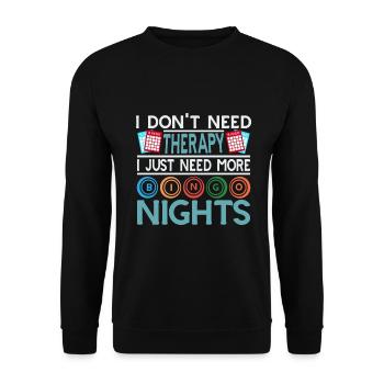 Joueur de bingo Gagnant de la loterie Bingo - Sweat-shirt Unisexe - noir - Devant - Alina (178cm) & Michal (187cm)