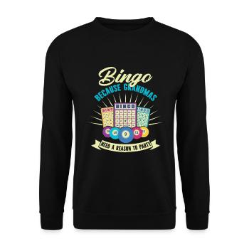 Joueur de bingo Gagnant de la loterie Bingo - Sweat-shirt Unisexe - noir - Devant - Alina (178cm) & Michal (187cm)