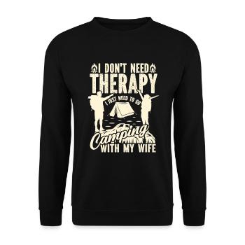 Mari Et Femme Camping Partenaire Couple Assorti - Sweat-shirt Unisexe - noir - Devant - Alina (178cm) & Michal (187cm)